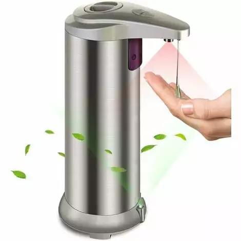 Tinor Hand Soap Dispenser Automatic Touchless Soap Dispenser With Infrared Motion Sensor, Output Control Switches, Waterproof Base, Stainless Steel Body, For Kitchen Bathroom Commercial Hotel Restaurant