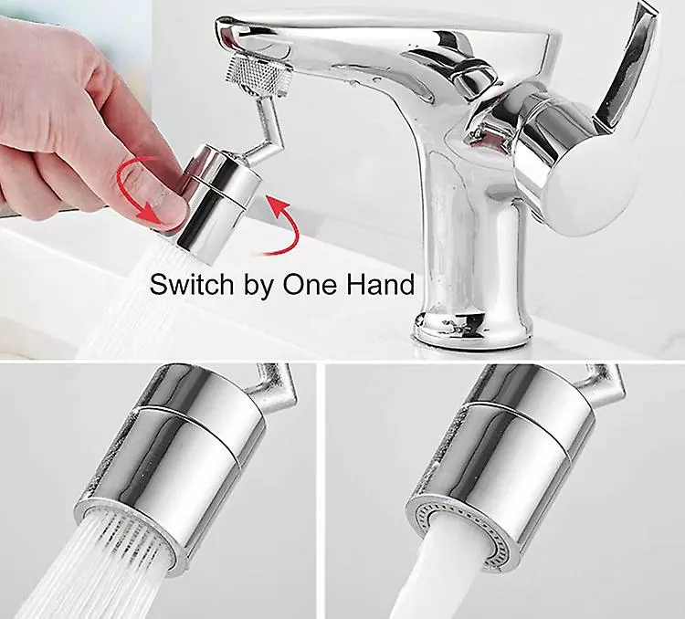 Szczw Dual-function Female Faucet Aerator, 1.8 Gpm Extra Big Angle Rotate Kitchen Sink Aerator Sprayer Head 360 Degree Swivel Kitchen Sink Sprayer Attachmen - Image 3