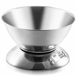 Unbranded Digital Kitchen Scale Bakery Food Electronic Scale Multifunctional Household Gram Scale Countdown Coffee Scale With Bowl (1 Set, Silver)