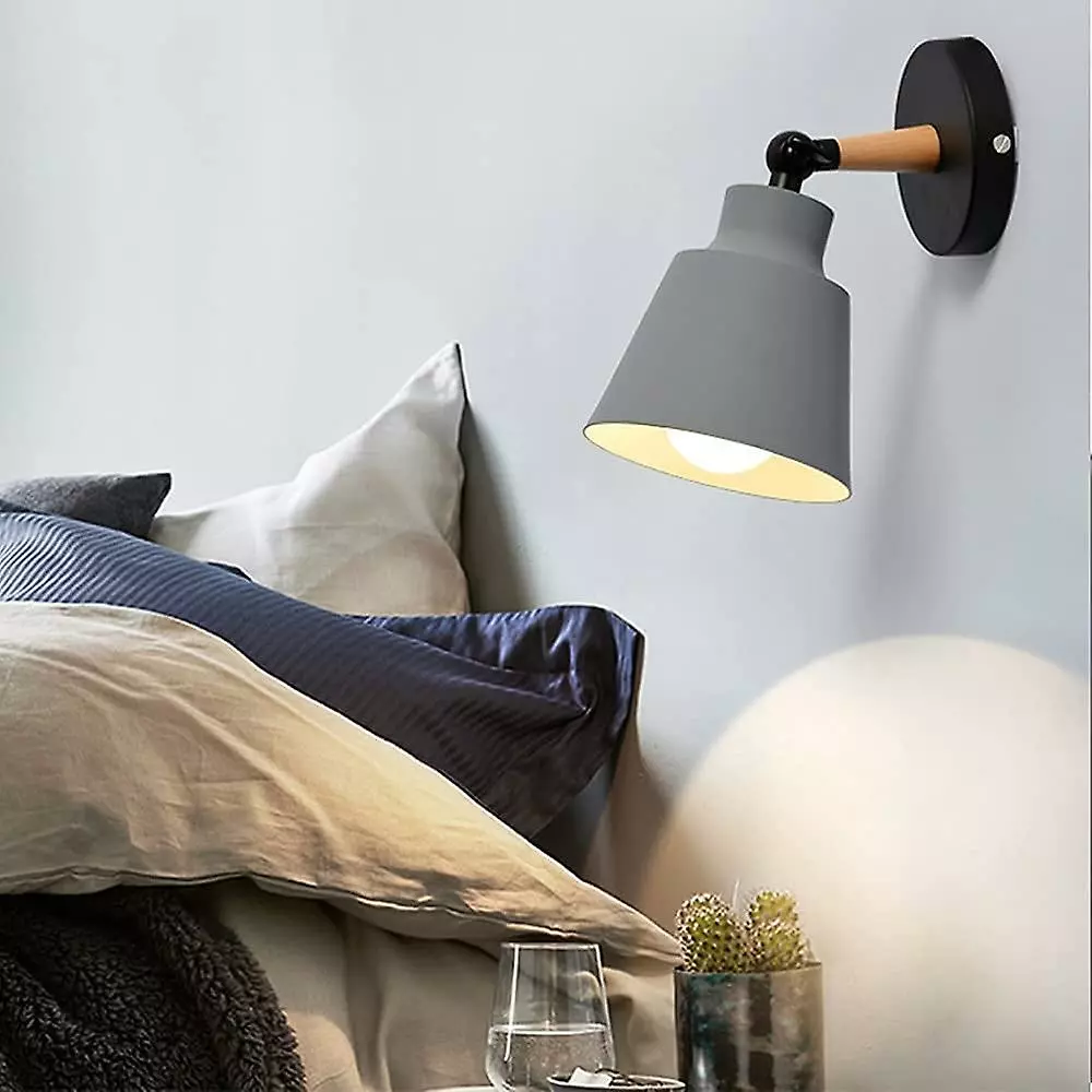 LetsGO Packs Industrial Vintage Wall Sconces Ceiling Light Fixtures E27 Metal Adjustable Retro Indoor Wall Lamp For Bedroom Kitchen Restaurant (grey) - Image 3