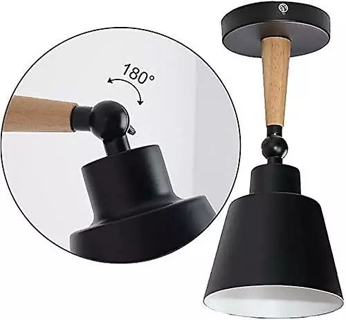 LetsGO Packs Industrial Vintage Wall Sconces Ceiling Light Fixtures E27 Metal Adjustable Retro Indoor Wall Lamp For Bedroom Kitchen Restaurant (grey) - Image 5