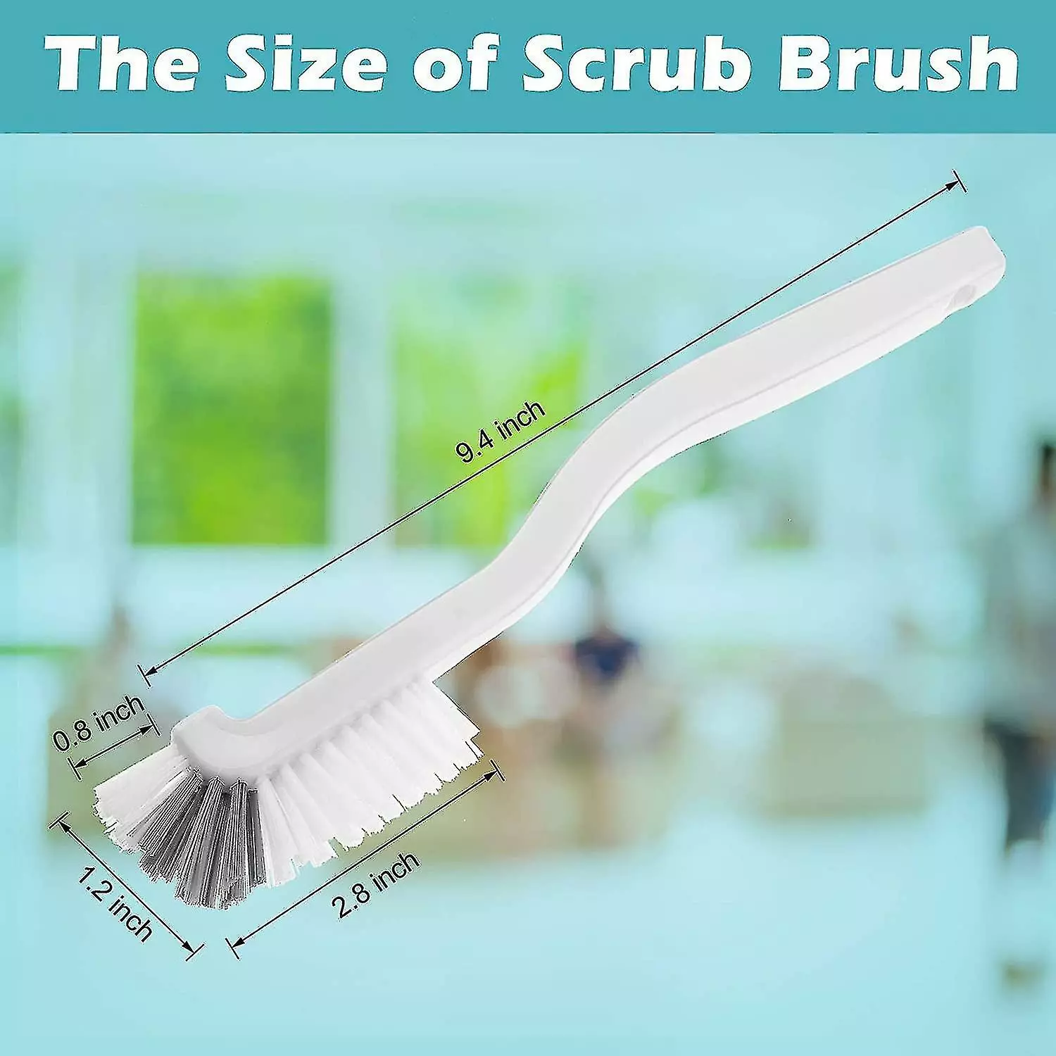 Unbranded Cleaning Dish Scrub Brush Kitchen Sink Bathroom Brushes, Household Pot Pan Dishwasher Edge Corners Grout Deep Cleaning Brush With Stifwhite1pcs - Image 2