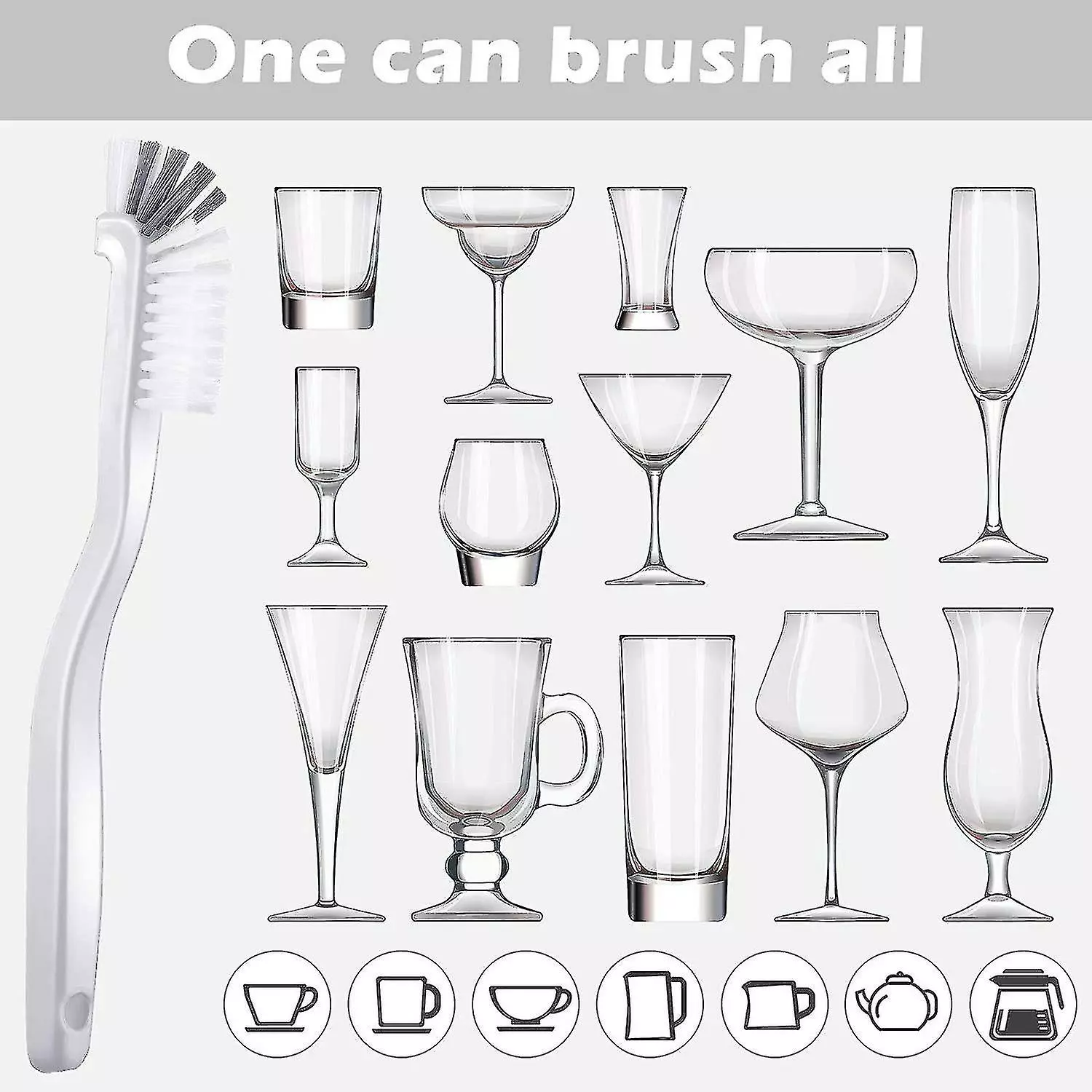 Unbranded Cleaning Dish Scrub Brush Kitchen Sink Bathroom Brushes, Household Pot Pan Dishwasher Edge Corners Grout Deep Cleaning Brush With Stifwhite1pcs - Image 3