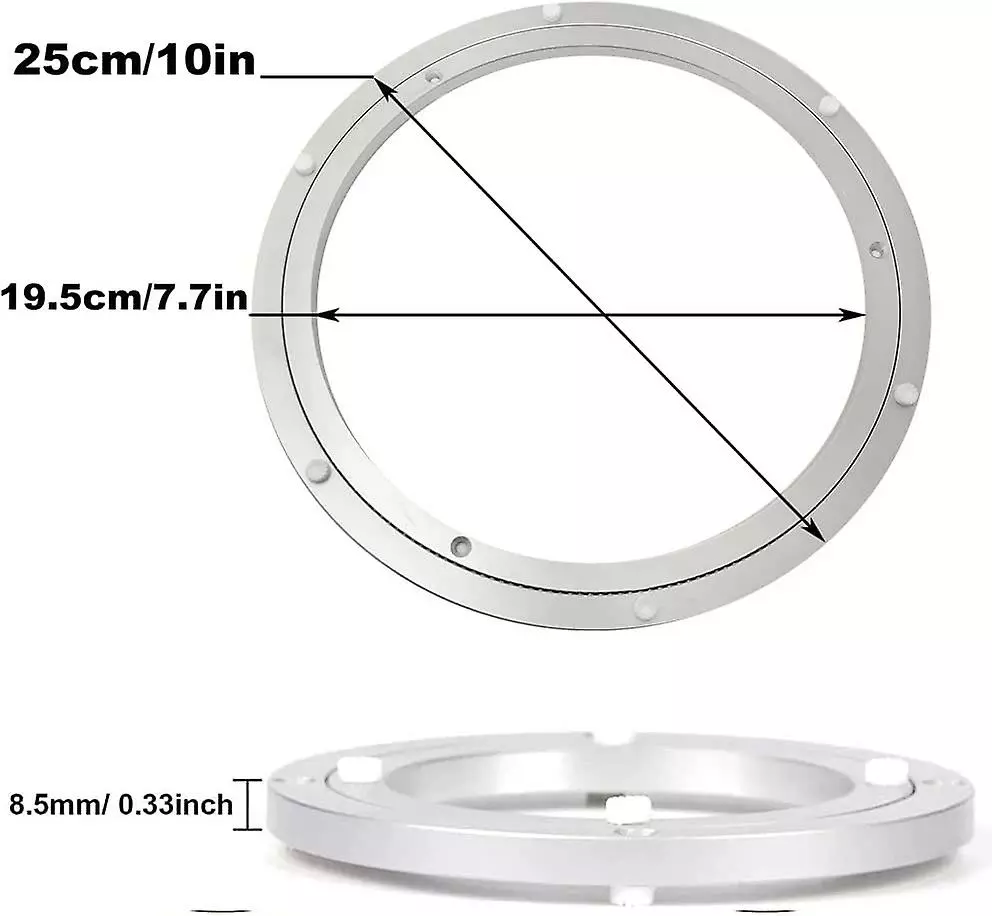 LetsGO Lazy Susan, Table Lazy Susan, Heavy Duty Lazy Susan, Easy To Install Non-slip Rubber Feet, For Kitchen, Living Room (10 Inches) - Image 2
