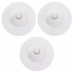 Jccc White Sunrain 2 In 1 Sink Drain Cover, Flex Silicone Strainer For Shower/bathtub/tub/floor Drain/kitchen Sink