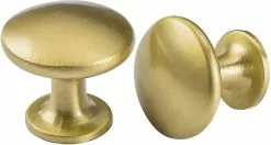 Unbranded Set Of 10 Gold Cabinet Knobs Brass Cabinet Knob Round Cabinet Knobs - Ls6050gd Kitchen Door Knob, Solid Drawer Cabinet Knobs Furniture Handle Knob [fr