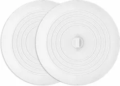 Unbranded 2 Pack Tub Stopper For Drain, 6 Inches Silicone Shower Drain Plug Stopper For Kitchen, Room, Laundry (white)