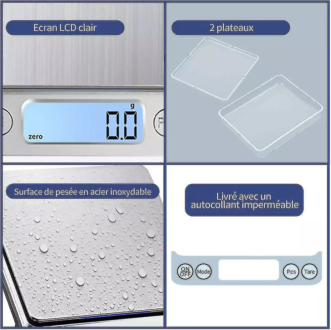 Unbranded Digital Kitchen Scale Usb Rechargeable 3kg/0.1g Digital Baking Food Scale, Precision Electronic Scale Stainless Steel Weighing Table Tops, Tare Functi - Image 4