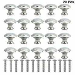 Cold Frost 20pcs Door Knob Cabinet Handles Cupboard Drawer Kitchen Stainless Steel