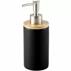 JOORRT 400ml Ceramic Soap Dispenser, Nordic Style, Liquid Soap Dispenser Ideal For Kitchen And Bathroom Black, Bottle