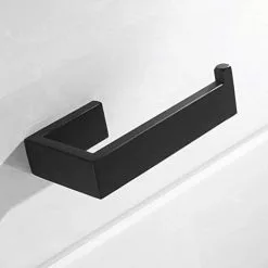 MEZHENG 304 Stainless Steel Toilet Paper Holder - Black - For Bathroom And Kitchen