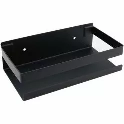 DKSFJKL Bathroom Wall Shelf 20-40cm Modern Matte Black Bathroom Kitchen Shower Shelf 20cm
