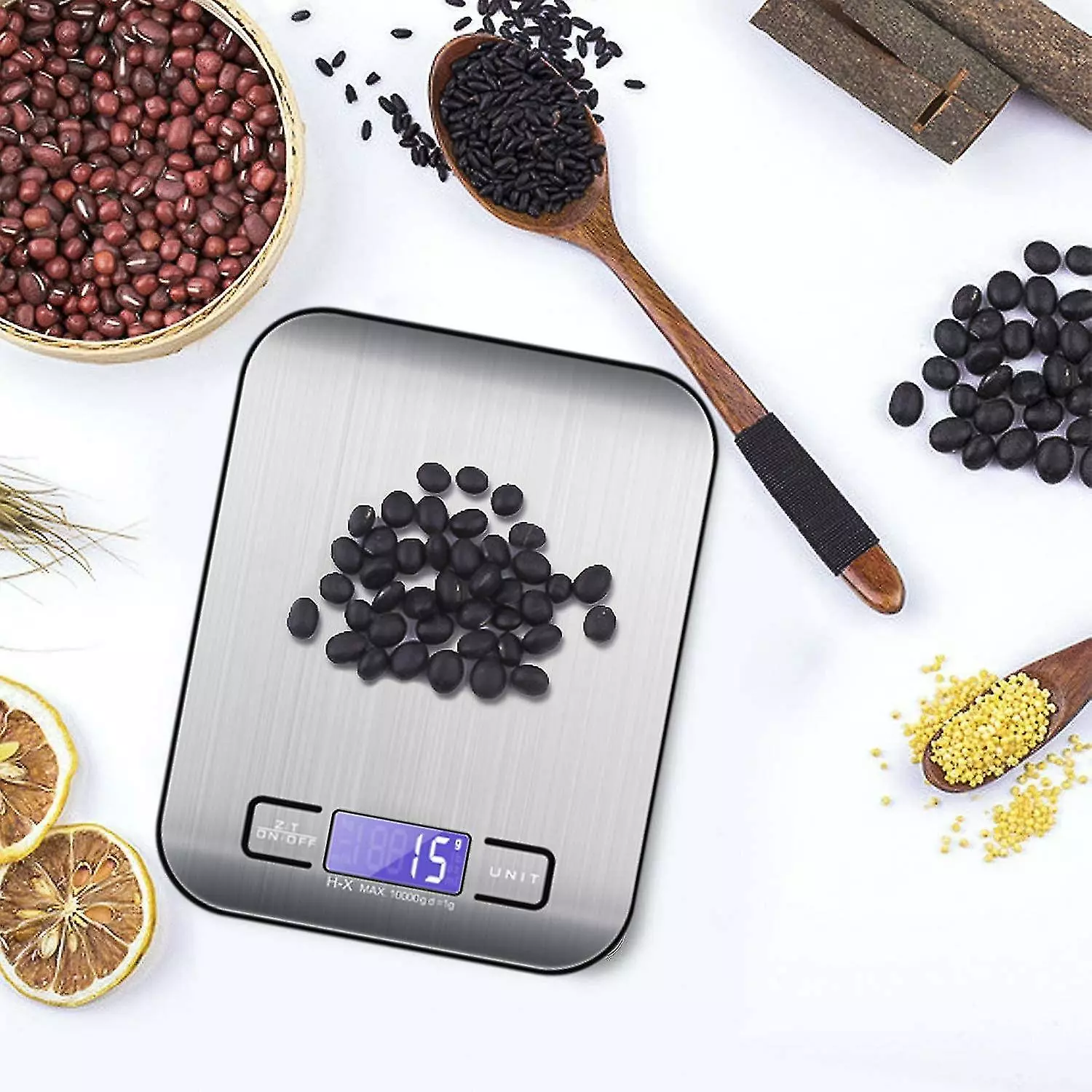 Shlyl Digital Kitchen Scales 10kg /1g Stainless Steel Electronic Scales Back-lit Lcd - Image 5