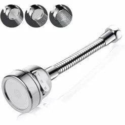 EINEMGELD Water-saving Rotating Kitchen Faucet Kitchen Faucet Extension/360 Degree Water-saving Rotating Nozzle Filter/3 Water Outlet Methods/increasing Water Pressure