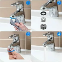 EINEMGELD 3 Pieces Water Saving Faucet Filter Faucet Accessories Diffuser Faucet Filter With Seal For Kitchen And Bathroom