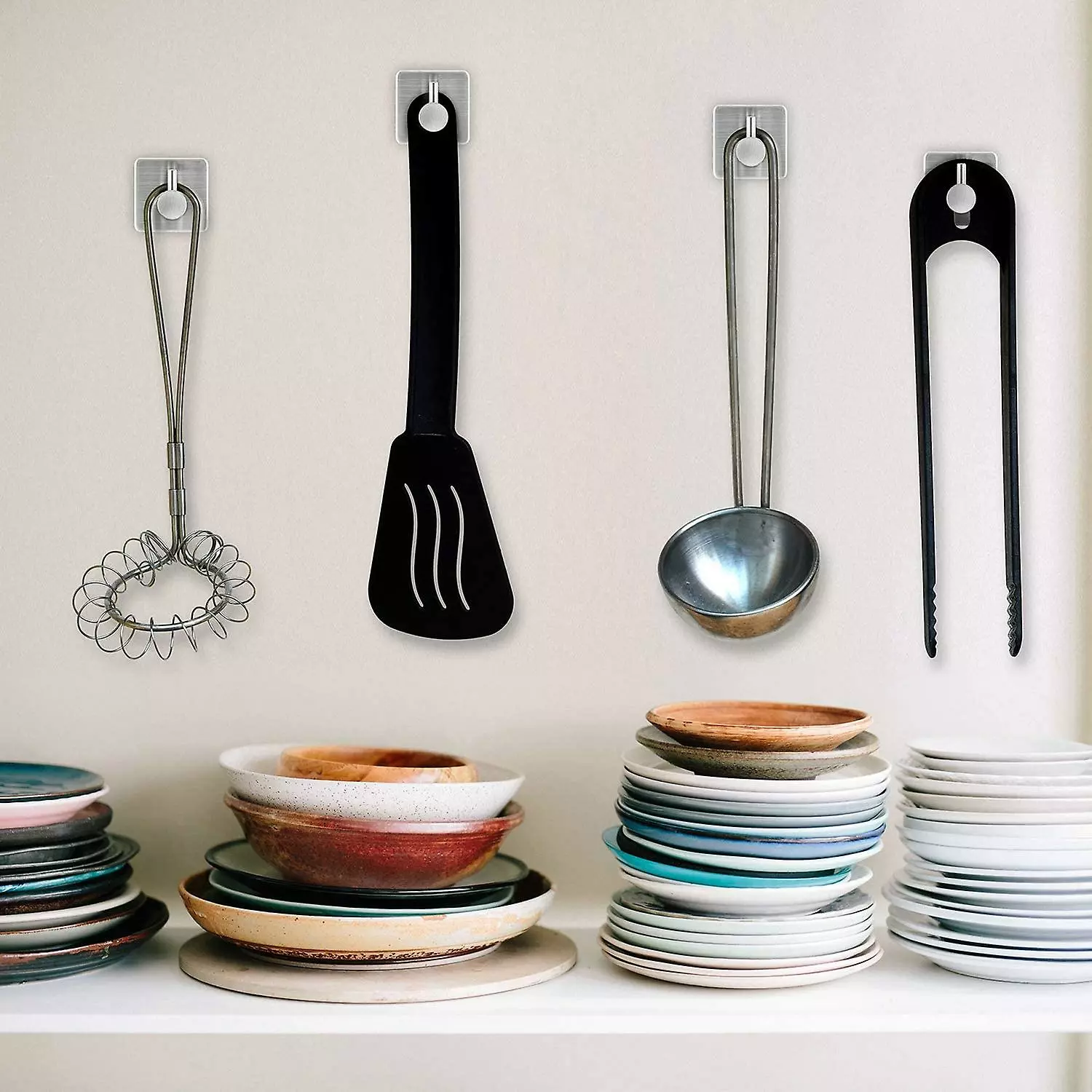 LetsGO 5 Pieces 3m Adhesive Hook, Stainless Steel Bathroom Wall Hook, Waterproof And Oil-proof Self-adhesive Towel Holder For Kitchen, Living Room And Office - Image 5