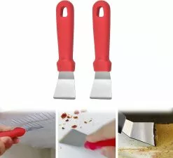 LetsGO Multipurpose Kitchen Cleaning Spatula, Gap Range Hood Decontamination Spatula, Stainless Steel Ice Remover Shovel Fridge Cleaning Tool, Refrigerator D