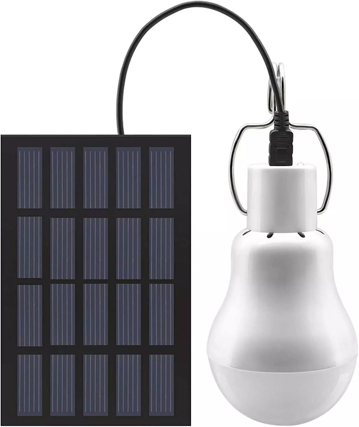 LetsGO Solar Powered Led Bulb - Portable Usb Charge Lantern Lamp Spotlight Indoor Office Kitchen Reading With Solar Panel For Outdoor Hiking Camping Tent Fis