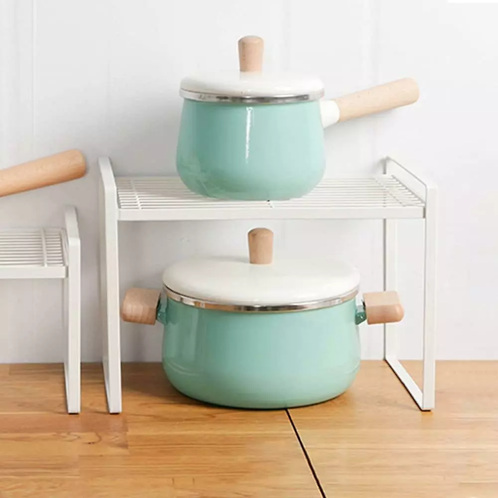 LetsGO Etagere Cupboard, Kitchen Shelf, 1 Piece Kitchen Cupboard Storage, Made Of Metal, Raised Guardrail, Durable, Good Load Capacity, For Kitchen, Cabinet - Image 3