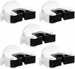 LetsGO Adhesive Broom Holder Storage Holder Broom Holder Mop Holder With Hooks Broom Holder Abs Plastic Self Adhesive Wall Mounted Broom Holder For Kitchen G