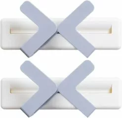 LetsGO Pan Cover Rack Self Adhesive Pot Lid Holder Wall Organizer Pan Lid Adjustable Pot Lid Holder Multifunction Pot Lid Rack For Kitchen Utensils 2 Pieces