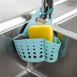 LetsGO 1pcs Kitchen Sponge Dish Rack Sink Sponge Holder Bathroom Storage Shelf Sink Drain Basket Holder