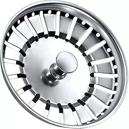 LetsGO Kitchen Sink Thick Stainless Steel Kitchen Sink Workout Plug Hole Diameter 78mm 84mm (stainless Steel-1pcs, 84mm) Silver-1 Pcs 84mm