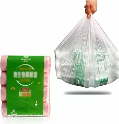 LetsGO Trash Lined Garbage Bags, 120 Home Kitchen Garbage Bags Biodegradable Garbage Bags 100% Biodegradable Compost Garbage Bags