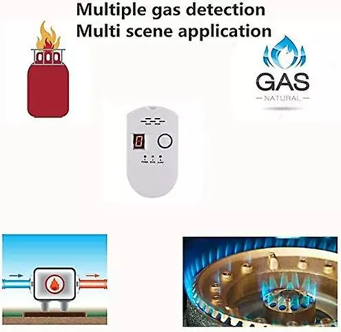 LetsGO Digital Natural Gas Detector Home Gas Alarm Gas Leak Detector High Sensitivity Lpg Lng Natural Coal Leak Detection Home/kitchen Alarm Monitor - Image 3