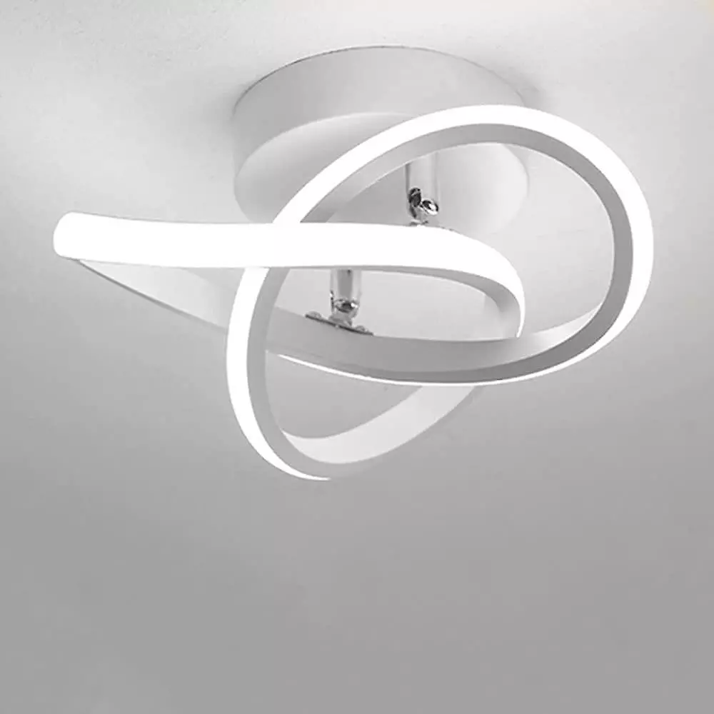 LetsGO Modern Led Ceiling Light, 22w Aluminum And Acrylic Ceiling Lamp, Flower Shape Design Led Ceiling Light For Bedroom Kitchen Living Room Corridor Dining