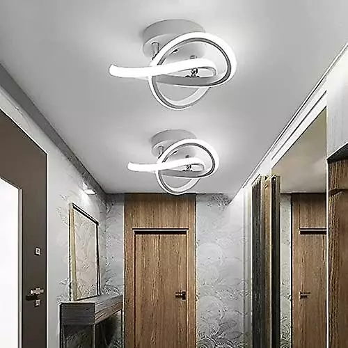 LetsGO Modern Led Ceiling Light, 22w Aluminum And Acrylic Ceiling Lamp, Flower Shape Design Led Ceiling Light For Bedroom Kitchen Living Room Corridor Dining - Image 2