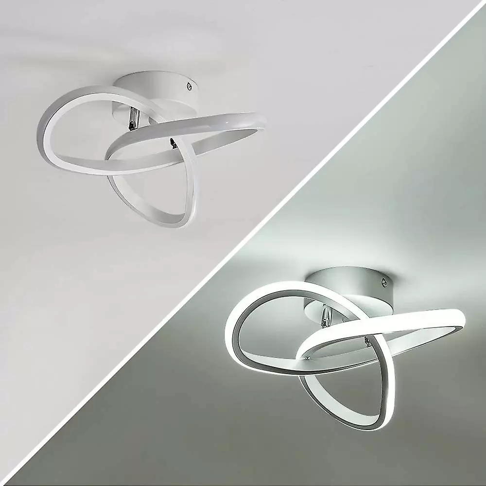 LetsGO Modern Led Ceiling Light, 22w Aluminum And Acrylic Ceiling Lamp, Flower Shape Design Led Ceiling Light For Bedroom Kitchen Living Room Corridor Dining - Image 3