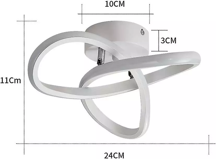 LetsGO Modern Led Ceiling Light, 22w Aluminum And Acrylic Ceiling Lamp, Flower Shape Design Led Ceiling Light For Bedroom Kitchen Living Room Corridor Dining - Image 4