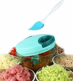 LetsGO Tenta Kitchen 1.3-cup/330ml Pull String Manual Food Processor/vegetable Slicer/chopper/ Dicer/mincer/blender - To Chop Fruits,vegetables,nuts,herbs,on