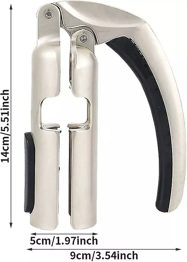 LetsGO Champagne Bottle Corkscrew - Sparkling Wine Bottle Corkscrew - Kitchen Corkscrew - Bottle Opener (silver) - Image 2