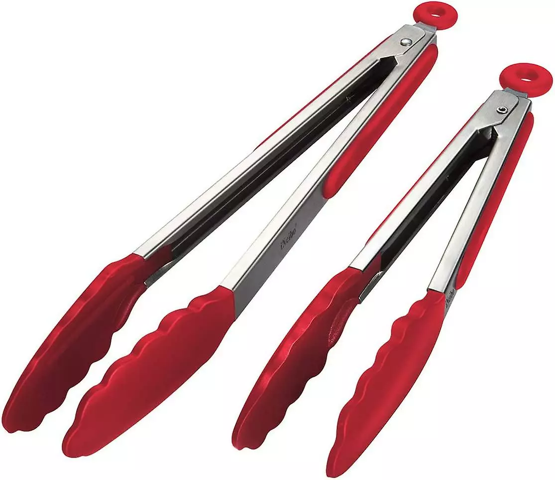 LetsGO Professional Kitchen Tongs, Barbecue Tongs Made Of Stainless Steel And Food Grade Silicone, Heat Resistant Kitchen Tongs- 30cm/23cm - Image 2
