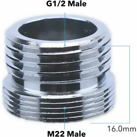 SWYEOOT Way Shower Diverter Valve Hand Shower Diverter Valve Stop Valve For Kitchen Or Bathroom With Faucet Adapter M22-M24, M22-G1/2” - Image 4