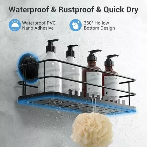 SWYEOOT Shower Shelf, No Drilling Shower Caddy 2 Shelves, Wall Mounted Shower Organizer Storage Baskets Stainless Steel Shower Soap Holder For Bathroom And Kitchen - Image 5