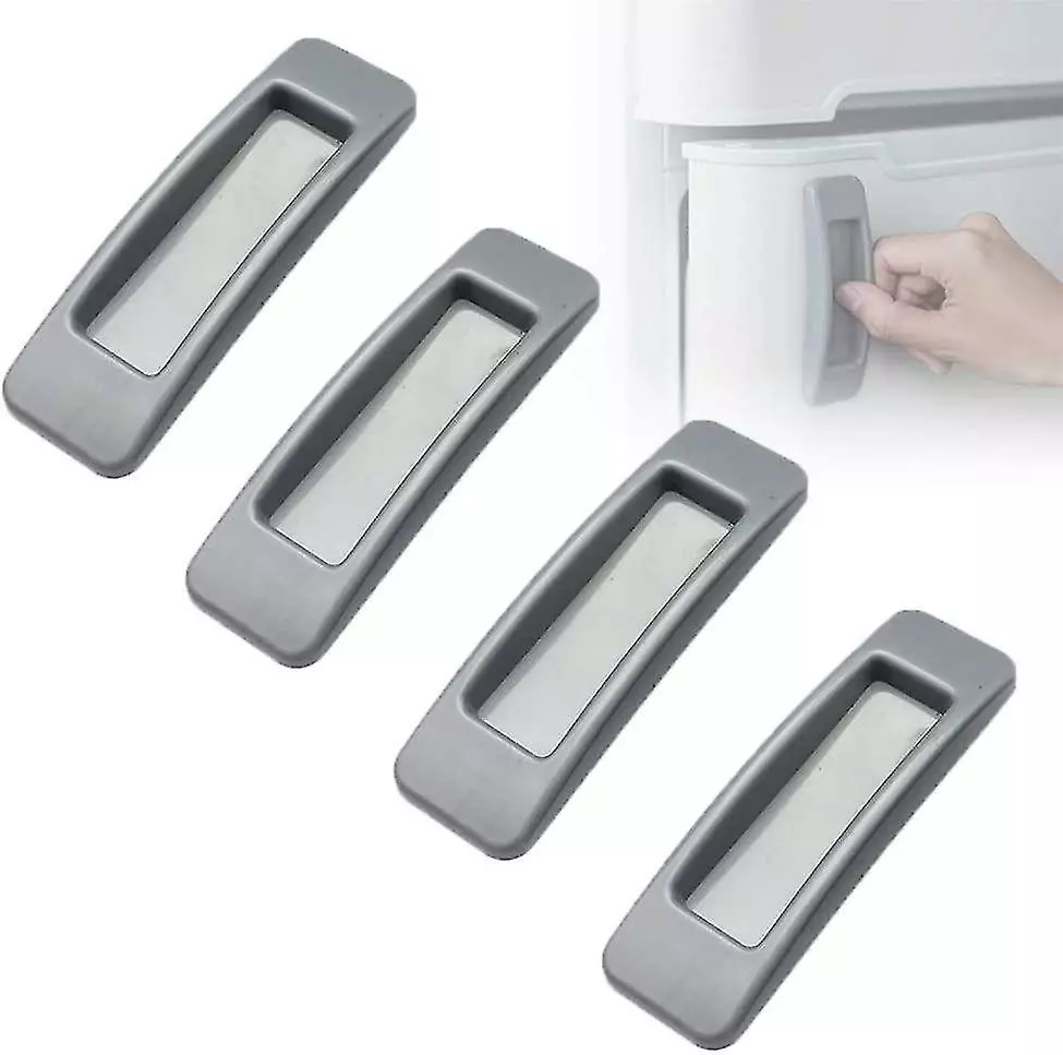 Unbranded Set Of 4 Self-adhesive Pulls For Kitchen Cupboard Door Handle Or Window Gray