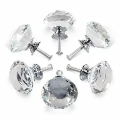 Unbranded Crystal Handles,30mm Diamond Crystal Drawer Cabinet Door Handles,kitchen Glass Door Handles,storage Cabinets And Dressing Tables For Home Kitchens And