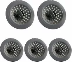 Unbranded Kitchen Sink Strainer, 5 Pack 2 In 1 Sink Stopper, Sink Drain Strainer With Hair Catcher, Silicone Sink Drain Stopper, Sink Stopper For Bathtub, Wash