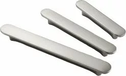 Unbranded Set Of 2 Kitchen Drawer Pulls Pull Handle Modern Zinc Alloy Silver Brushed Hardware For Cabinet Bathroom Dresser (hole Centers 3.8'' 96mm)