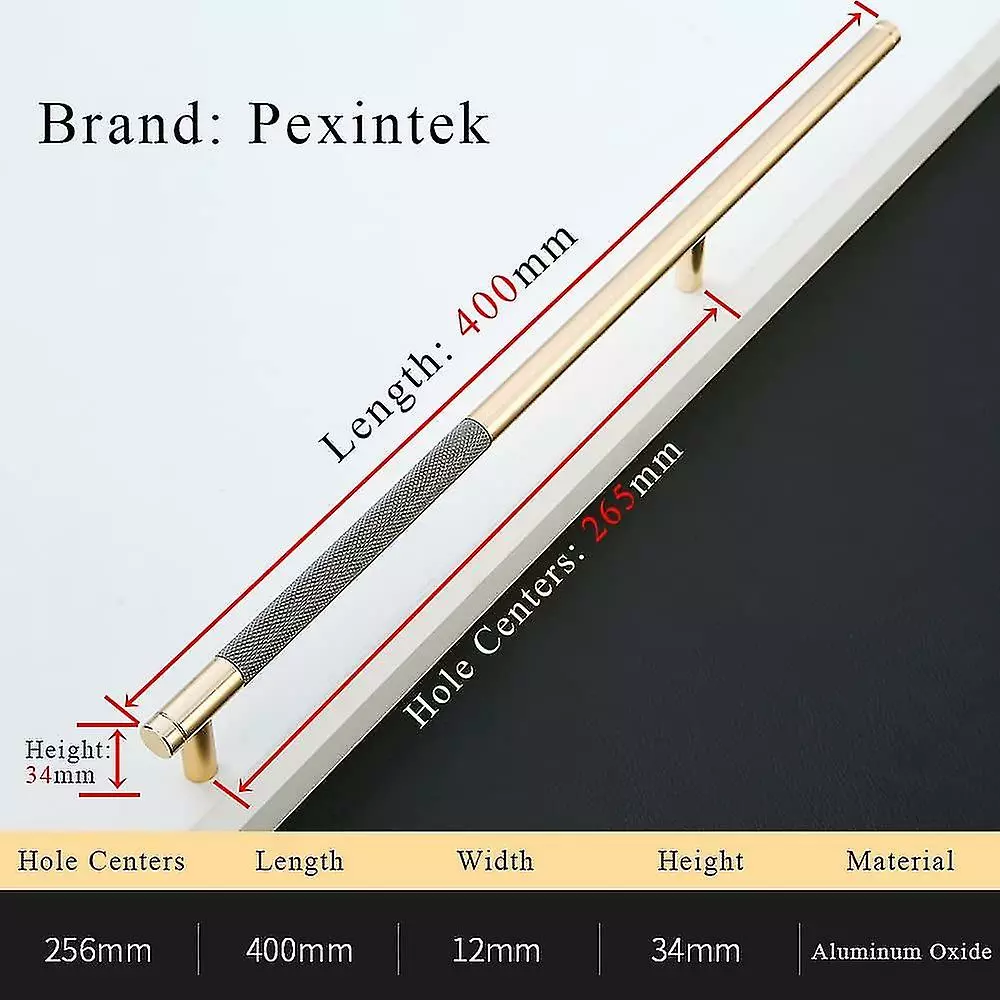 Unbranded 2 Pack Modern Gold Cabinet Handles Furniture Handles Hole Distance 256mm Vintage Door Handles For Kitchen Cabinets Dresser Cupboard (golden Grey) - Image 2