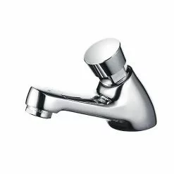 Unbranded Kitchen Bathroom Chrome Plated Self Closing Water Saving Time Delay Faucet Basin Sink Tap For Home Or Outdoor