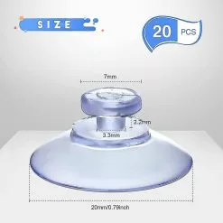 Ledilang 100pcs Transparent Suction Cups, Plastic Suction Cups, Pads Without Hooks For Outdoor, Kitchen,bath