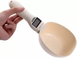 Unbranded Kitchen Scales Measuring Spoon Electronic Weighing Spoon Digital Pet Food Scale Measuring Cup For Baking Cooking Dog Cat Food Weighing1pcswhite