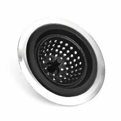 Unbranded Kitchen Bathroom Sink Strainer Stainless Steel Drain Filterblack2pcs
