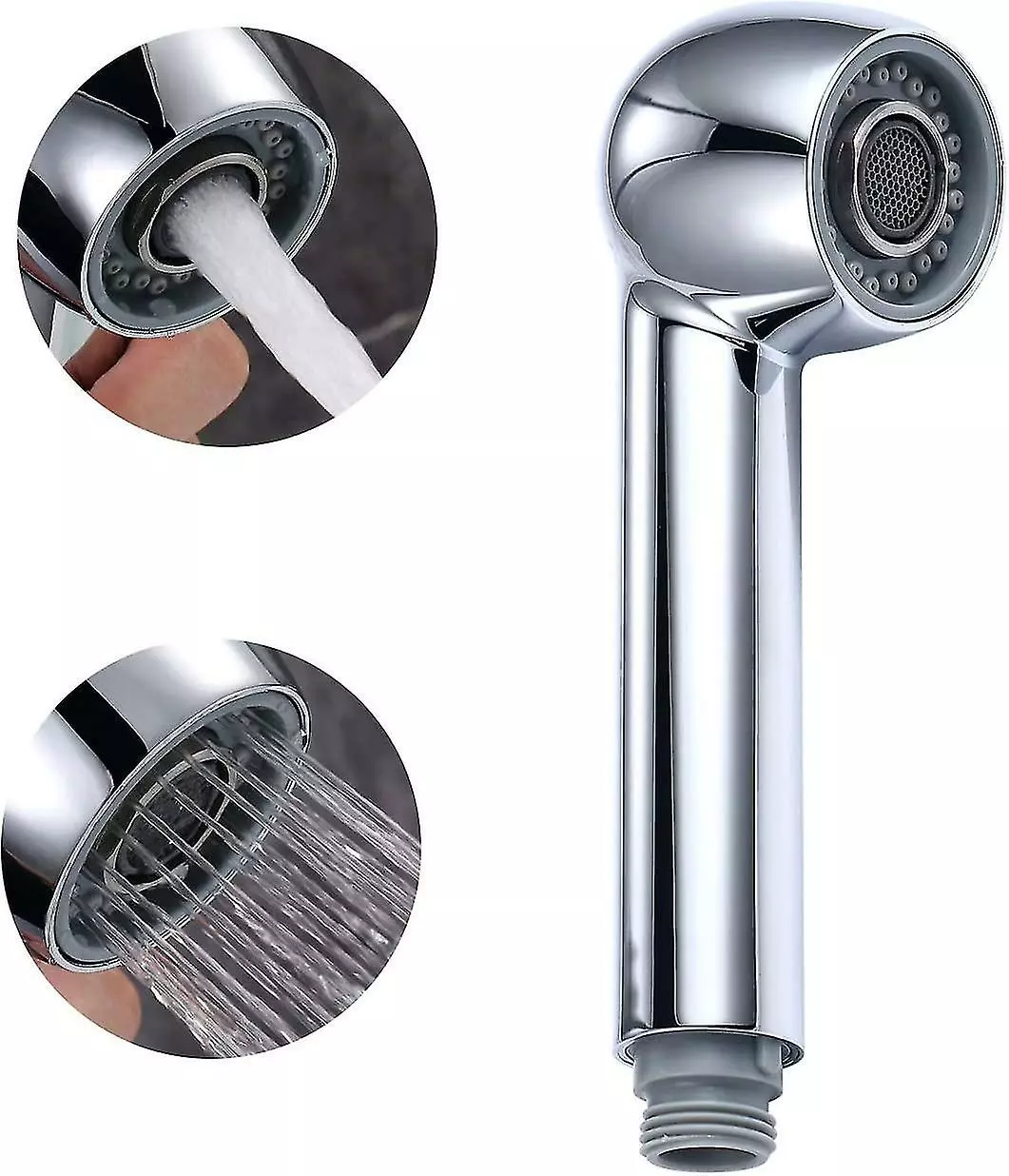 Unbranded Sprayer Head Replacement Tap Pull-out Spout Spare Shower Head Kitchen Faucet Bathroom Tap Head For Kitchen Sink Bath Tap Chrome1pcs-silver - Image 4