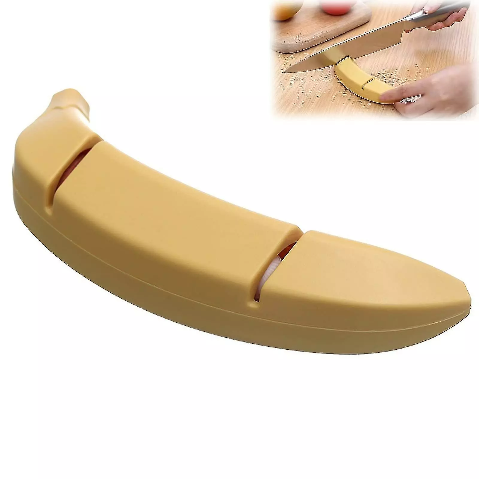 Unbranded Knife Sharpener, Manual Sharpener, Kitchen Sharpener, Two Stage Sharpener, Banana(1pcs)