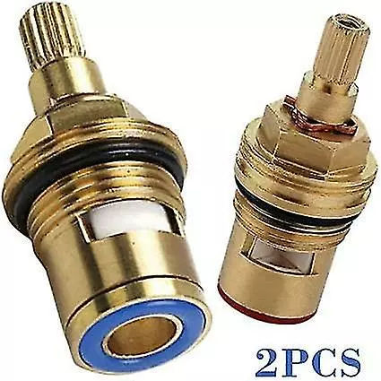 Unbranded Tap Valves Replacement 1/2" Brass Tap Cartridge Valves Ceramic Disc Gland Quarter Turn 20 Teeth Fitting Connections For Bathroom Kitchen Tap(2 Pcs) - Image 5